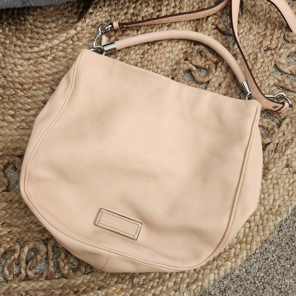 Marc Jacobs Covertible Hobo Tropical Peach Cow Leather Shoulder Bag Large - Picture 2 of 15